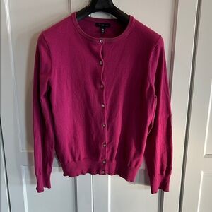 Lands' End Women's Fuchsia Cardigan Sweater